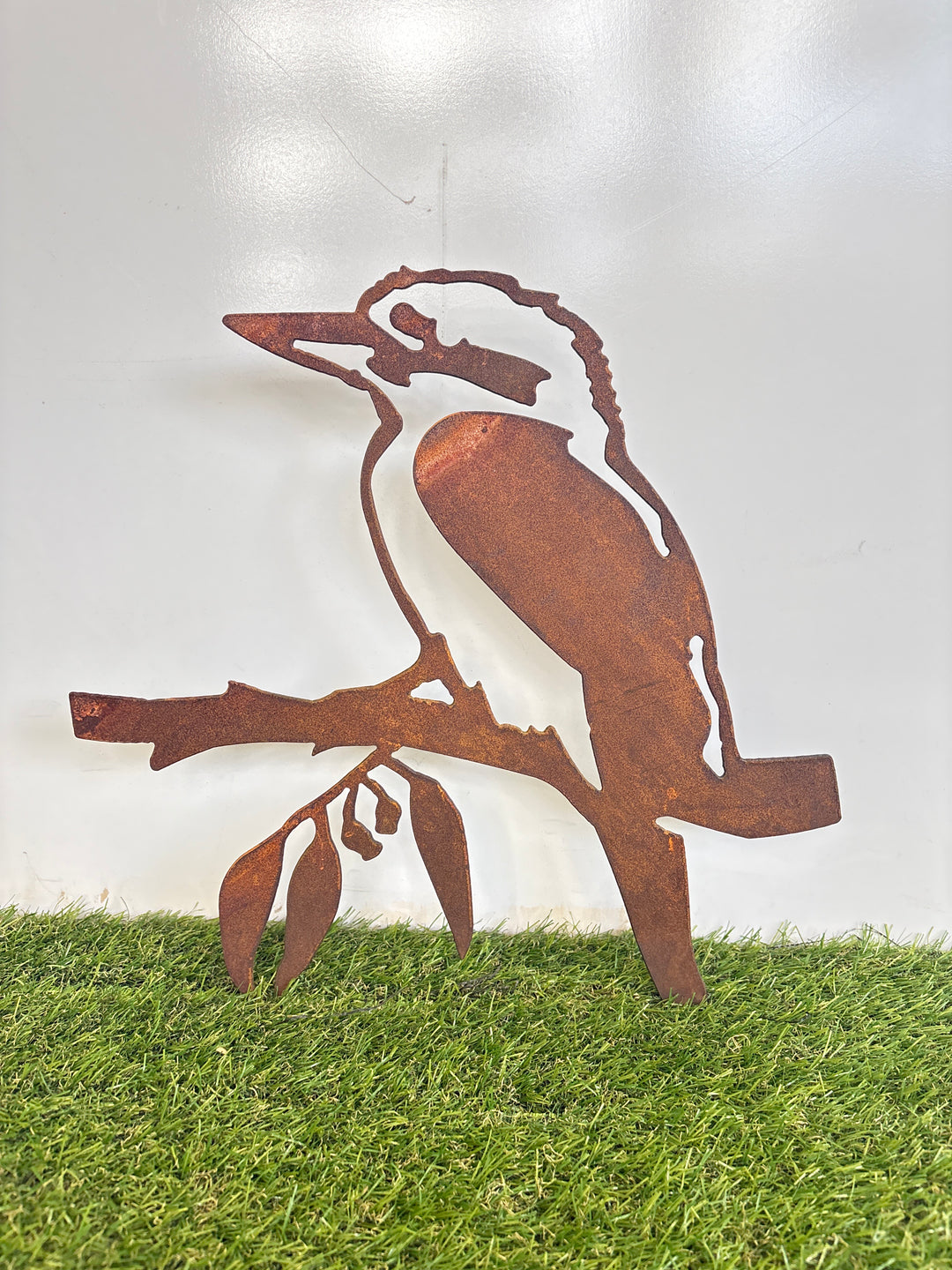 Kookaburra on branch Metal Garden Art