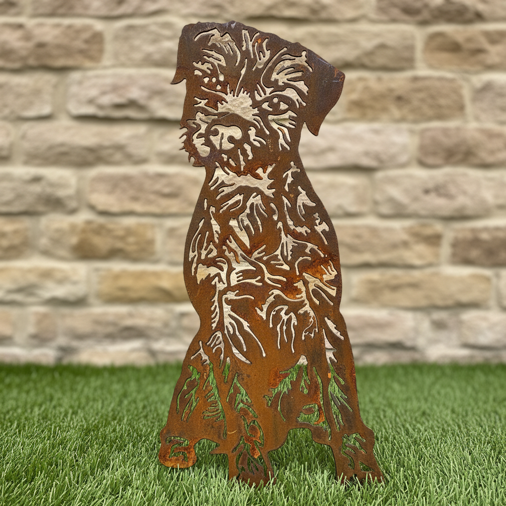 Border Terrier Metal Wall Art - Dog Garden Art