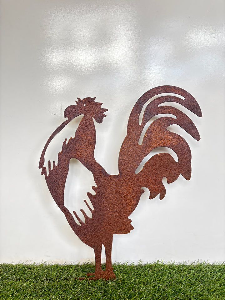 Rooster Metal Garden Art