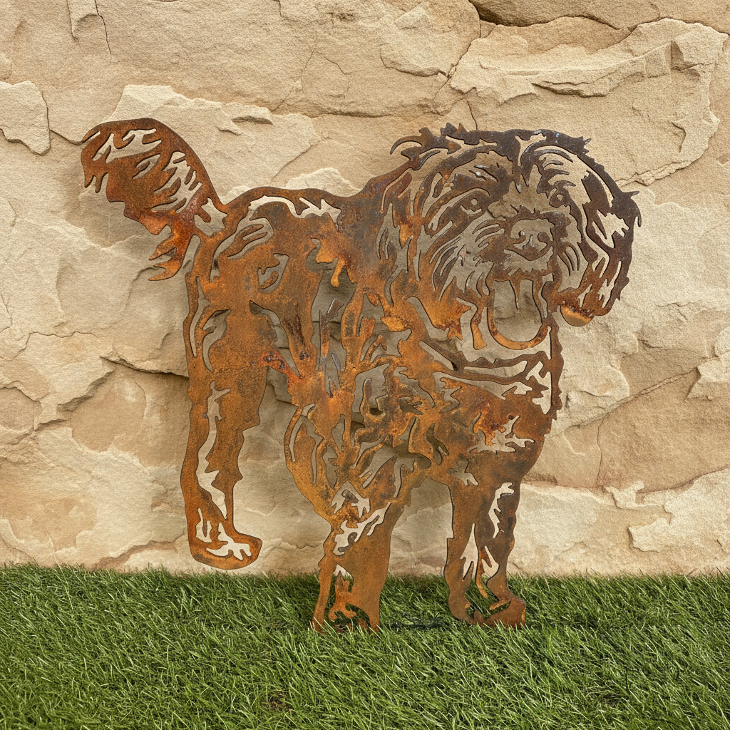 Cavoodle Metal Wall Art - Dog Garden Art