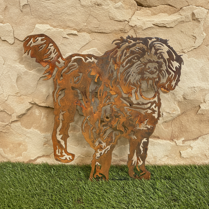Cavoodle Metal Wall Art - Dog Garden Art