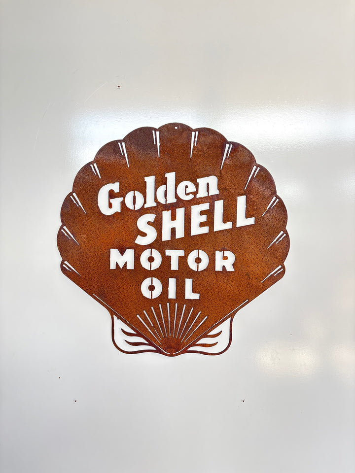 Shell Oil Shed Sign Metal Wall Art
