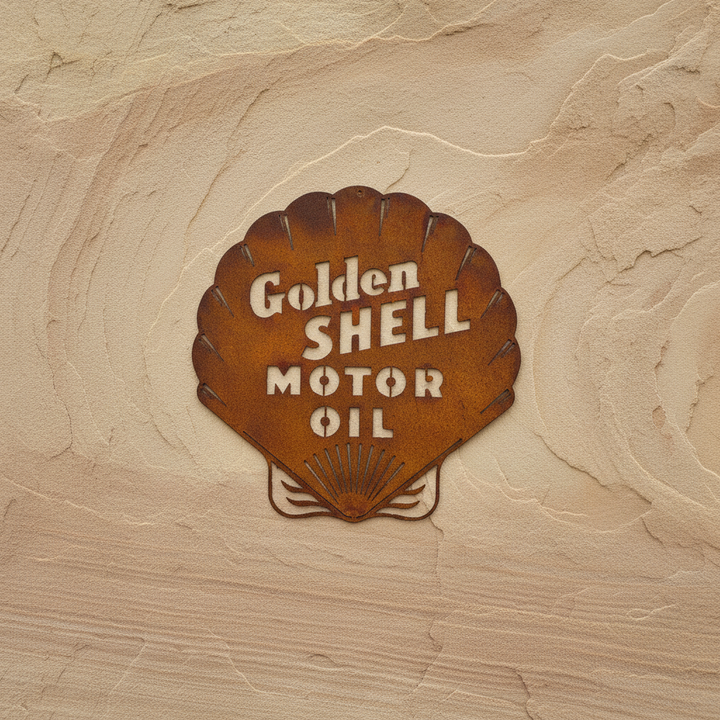 Shell Oil Shed Sign Metal Wall Art