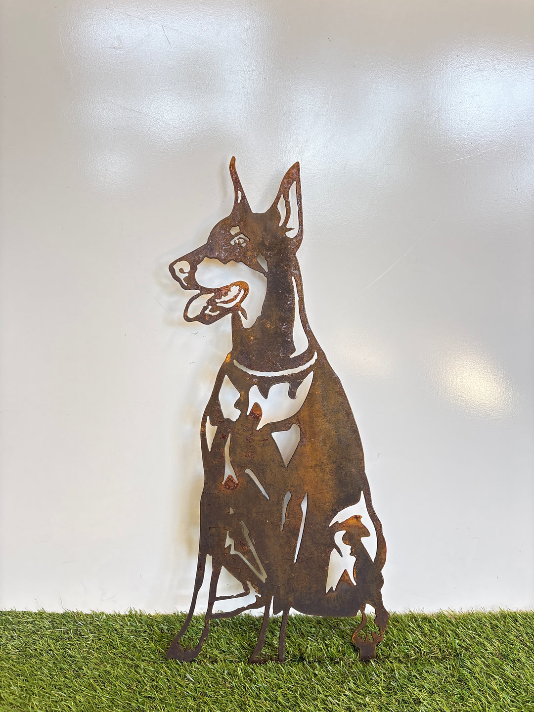 Doberman Dog Metal Wall Art - Garden Art