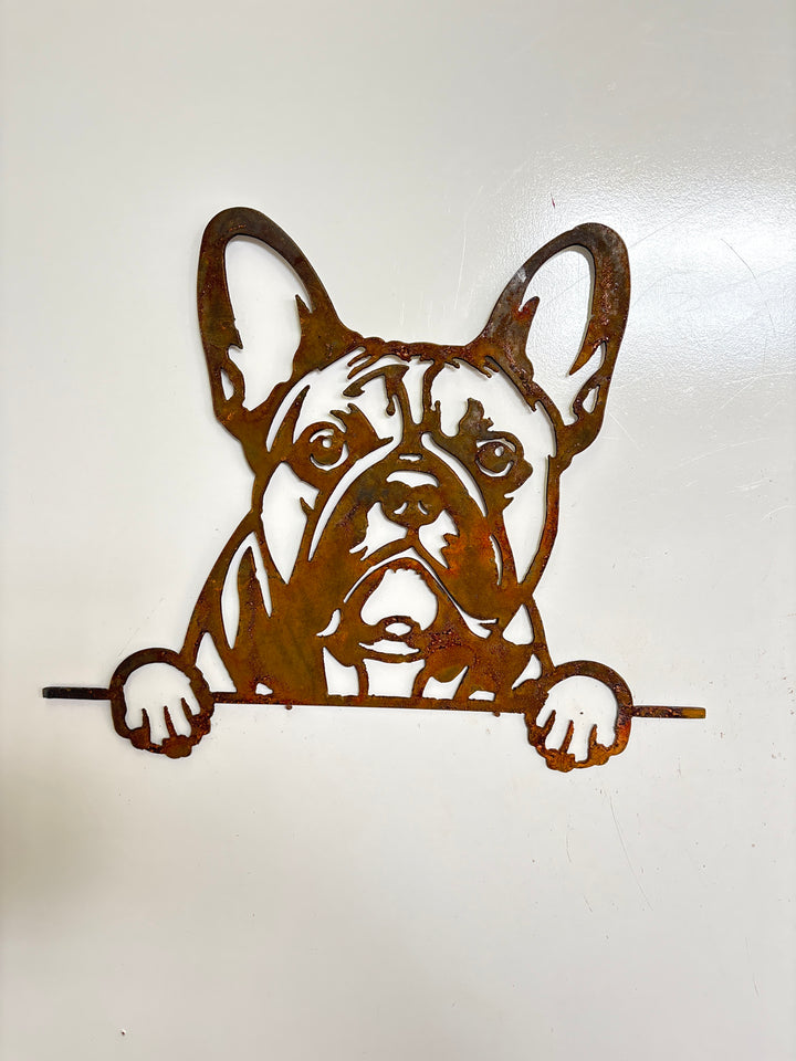 French Bulldog - Dog Memorial Plaque - Metal Art