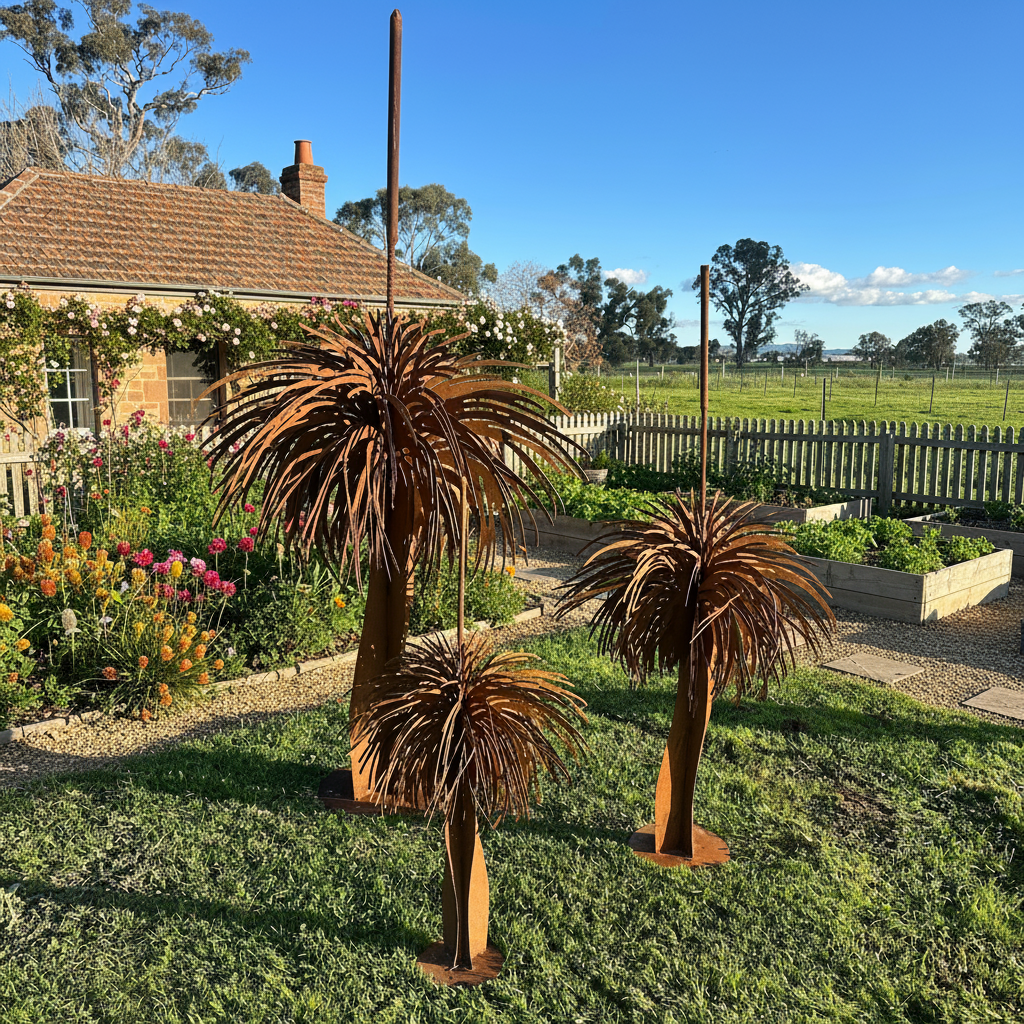 Metal Grass Tree Sculptures – Australian Garden Art