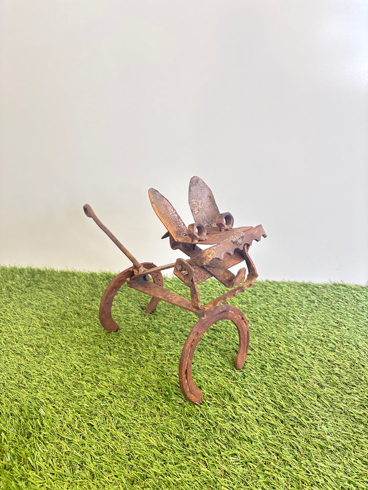 Trap Dog - Metal Garden Sculpture - Garden Art