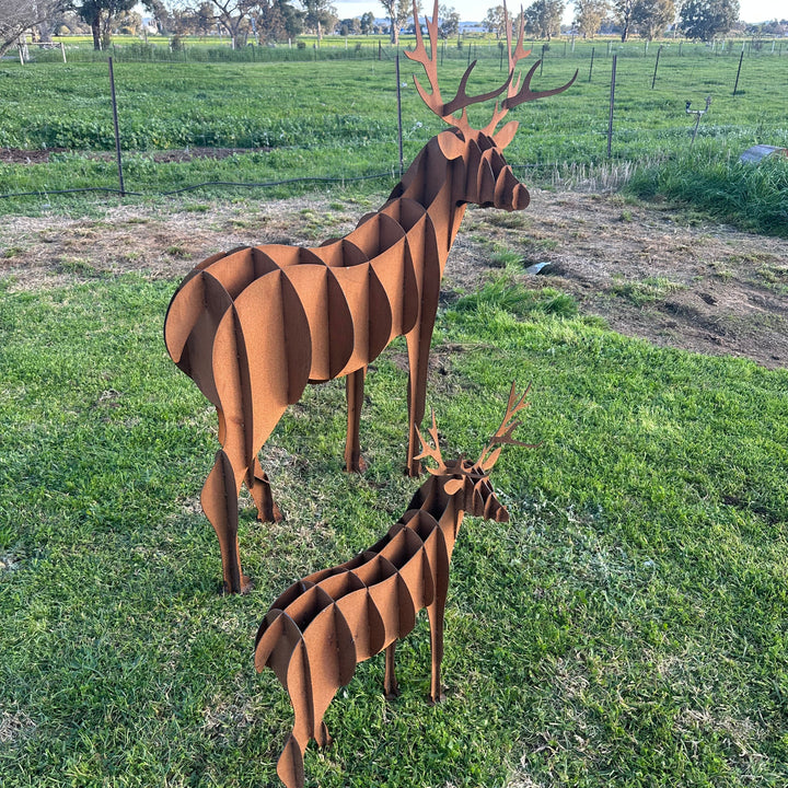 Metal Deer Sculpture – Rustic Garden &amp; Property Art
