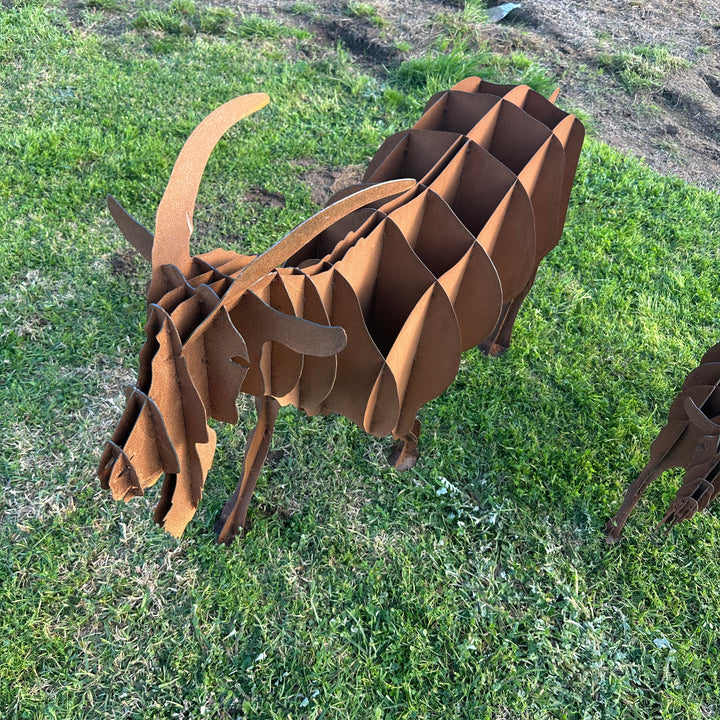 Metal Goat Sculpture – Farmyard &amp; Garden Art