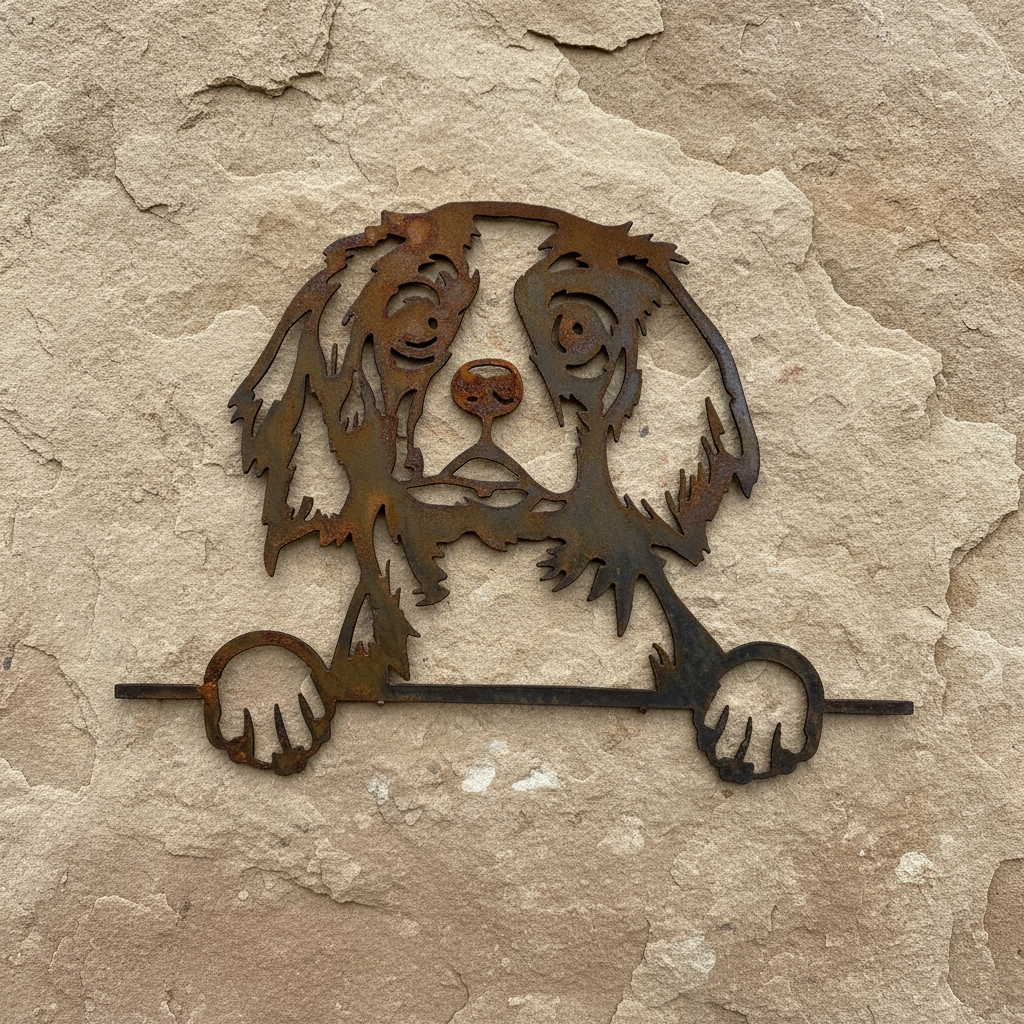 Cavalier King Charles Spaniel - Dog Memorial Plaque - Metal Art