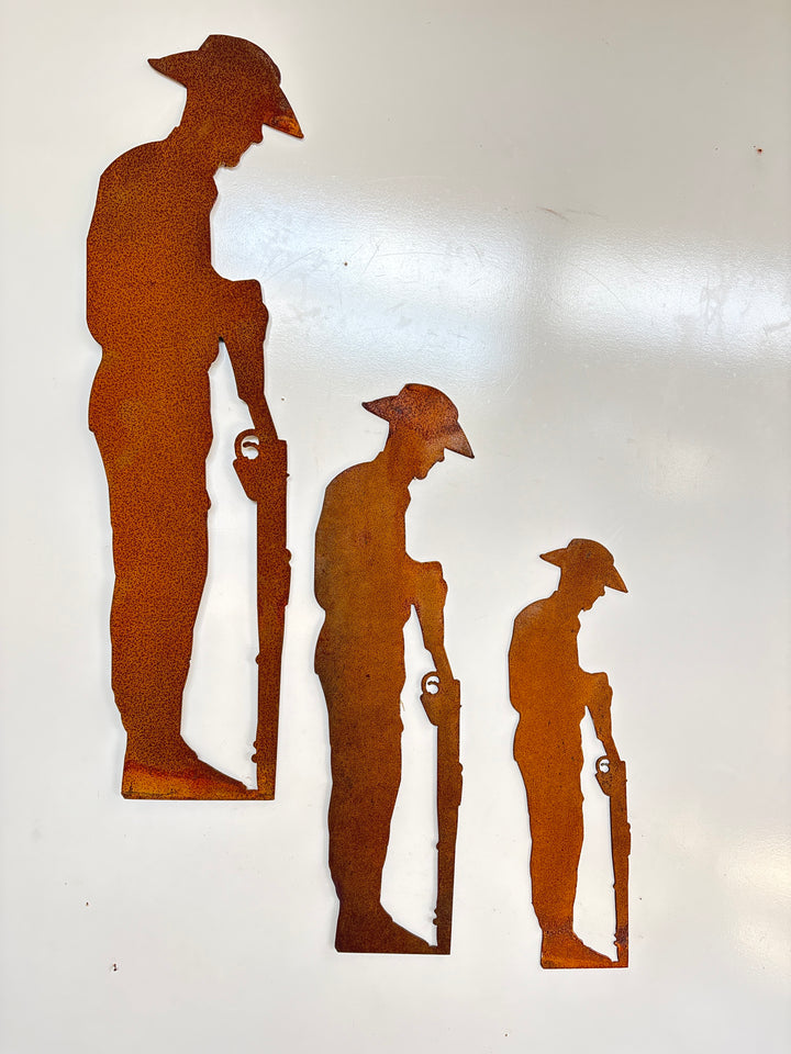 Soldier Lest We Forget Metal Wall Art