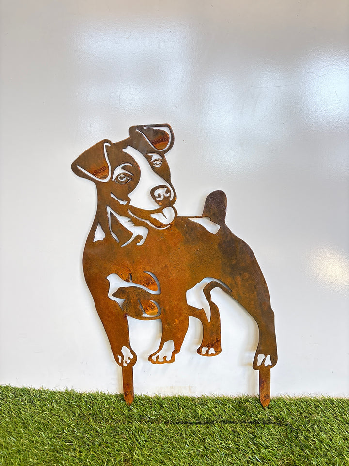 Jack Russel Dog Metal Wall Art - Garden Art