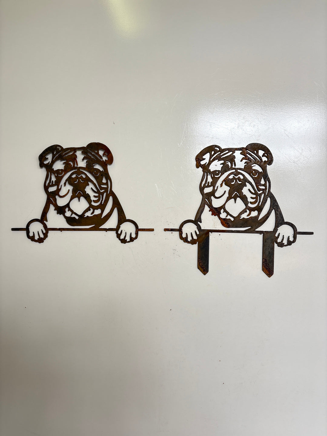 Bulldog - Dog Memorial Plaque - Metal Art