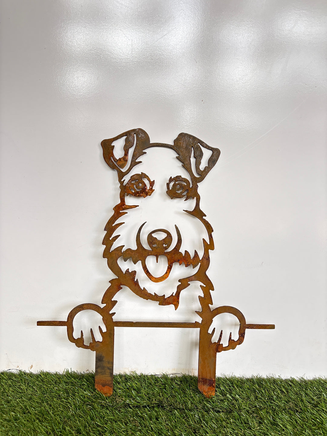 Fox Terrier A - Dog Memorial Plaque - Metal Art Piece
