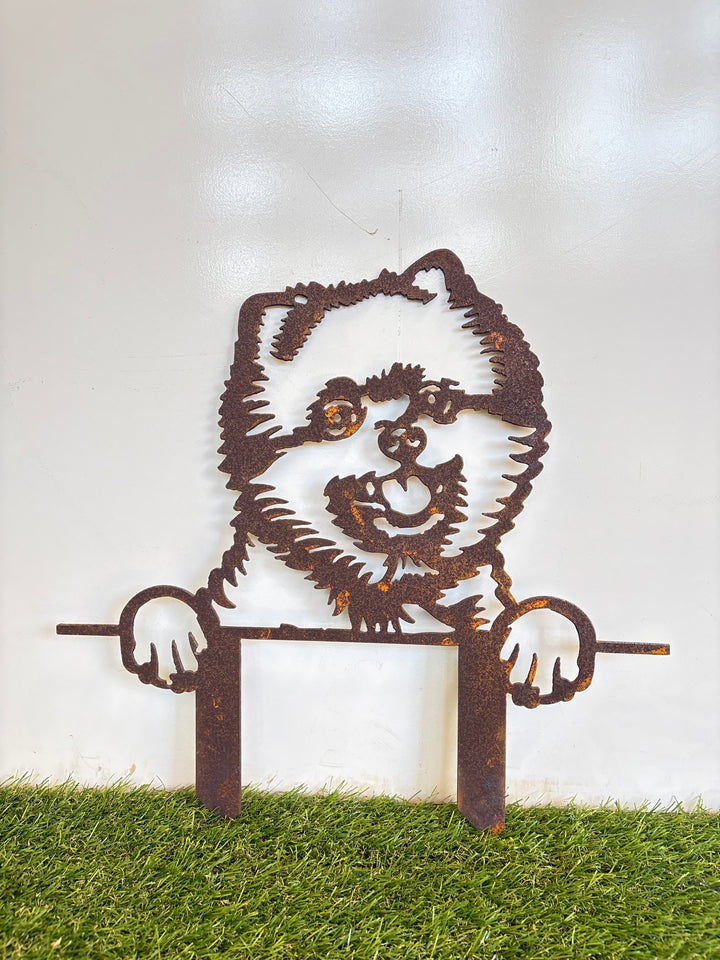 Pomeranian - Dog Memorial Plaque - Metal Art