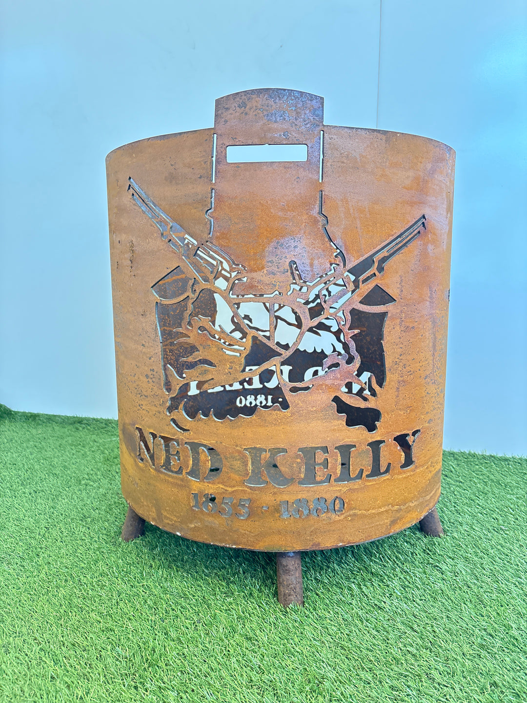 Ned Kelly Round Fire Pit