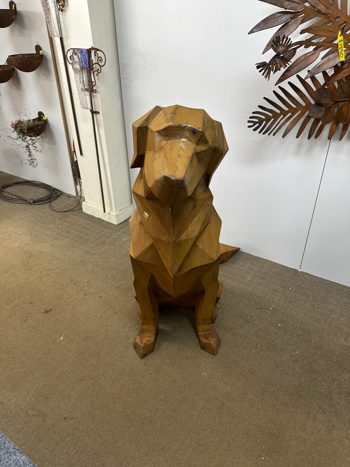 Labrador Dog – Low-Poly Metal Sculpture