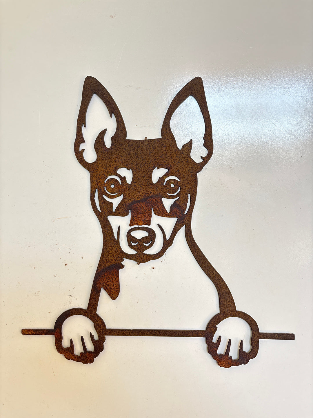 Fox Terrier - Dog Memorial Plaque - Metal Art
