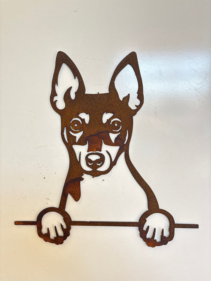 Fox Terrier - Dog Memorial Plaque - Metal Art