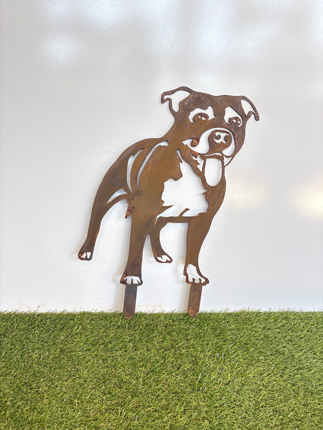 Staffy Dog - Staffordshire Bull Terrier Metal Wall Art - Garden Ornament