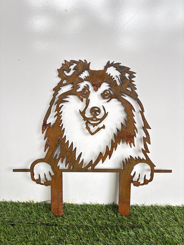 Shetland Sheep Dog - Dog Memorial Plaque - Metal Art