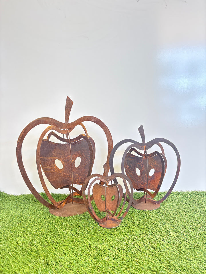 3d Apples Small Sizes(3 sizes available) Metal Garden Art