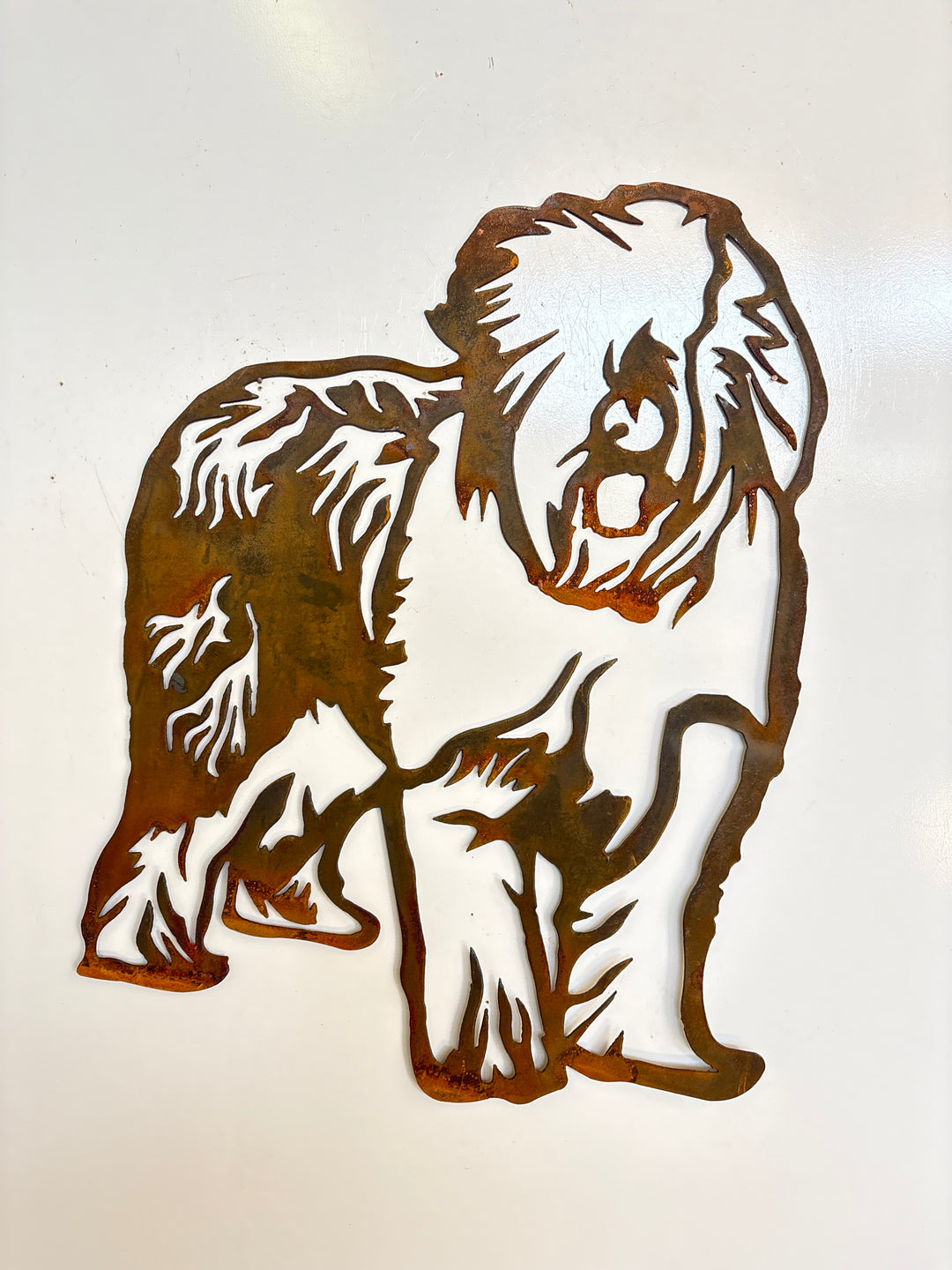 Old English Sheep Metal Wall Art - Dog Garden Art