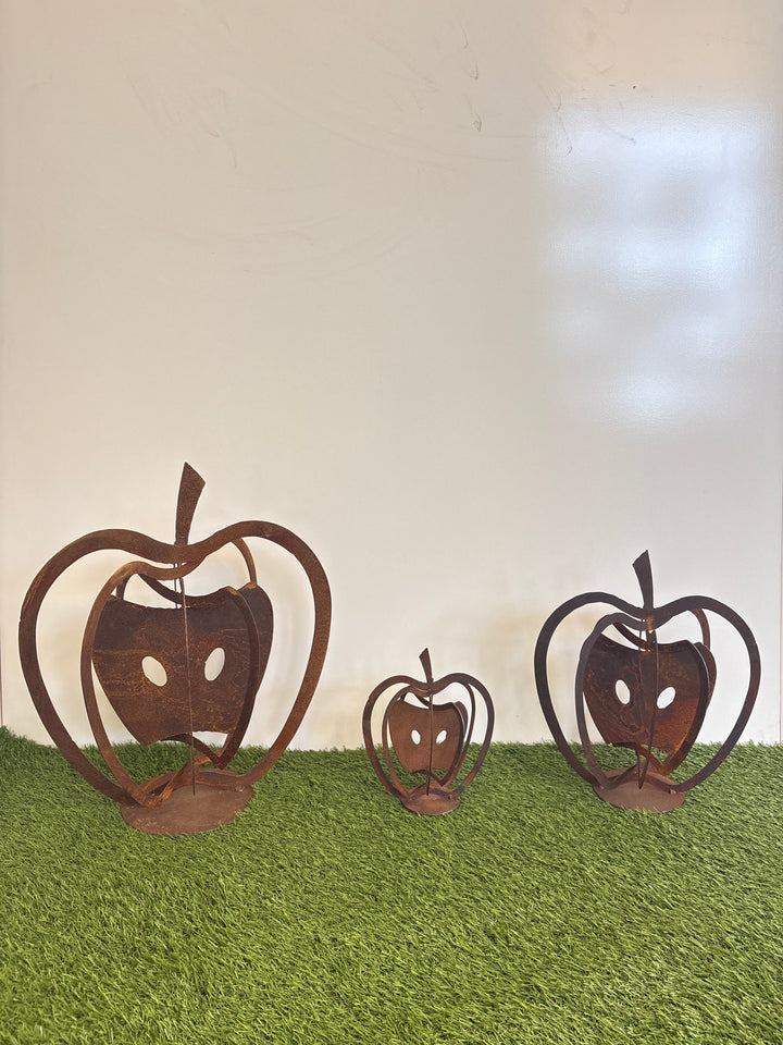 3d Apples Small Sizes(3 sizes available) Metal Garden Art