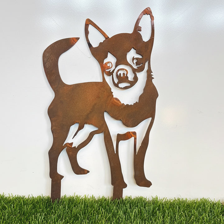 Chihuahua Dog Metal Wall Art - Garden Art
