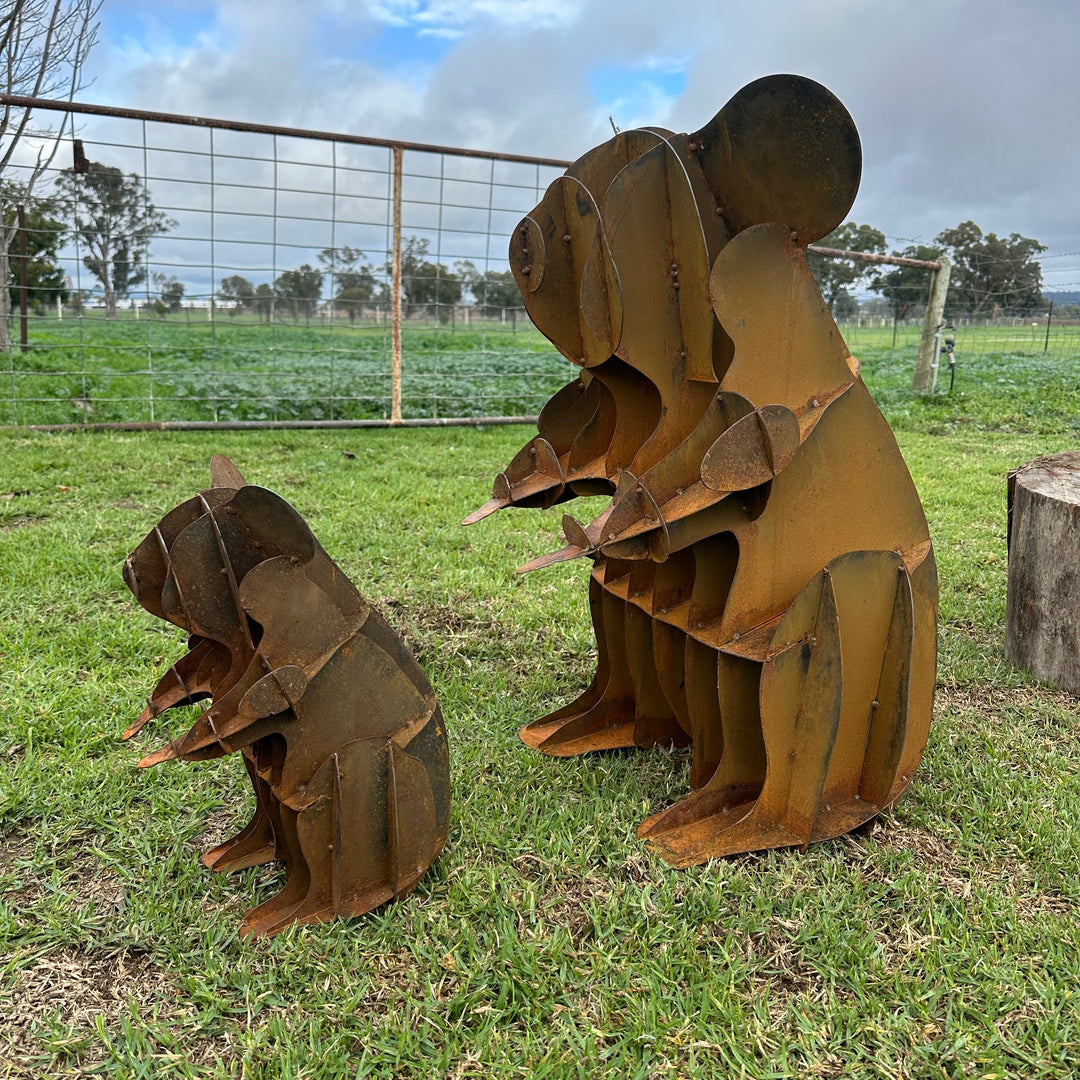 Metal Koala Sculpture – Australian Native Wildlife Garden Art