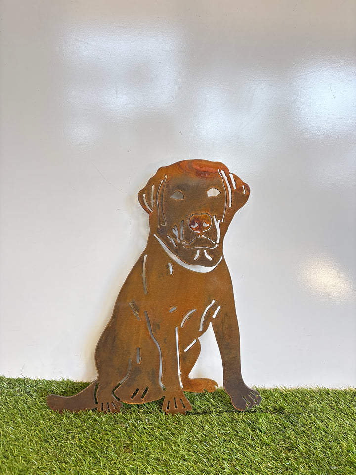 Labrador Dog Metal Garden Art
