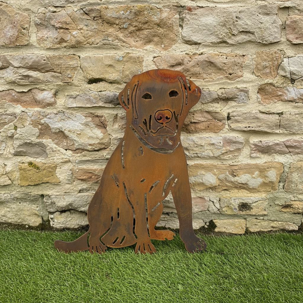 Labrador Dog Metal Garden Art