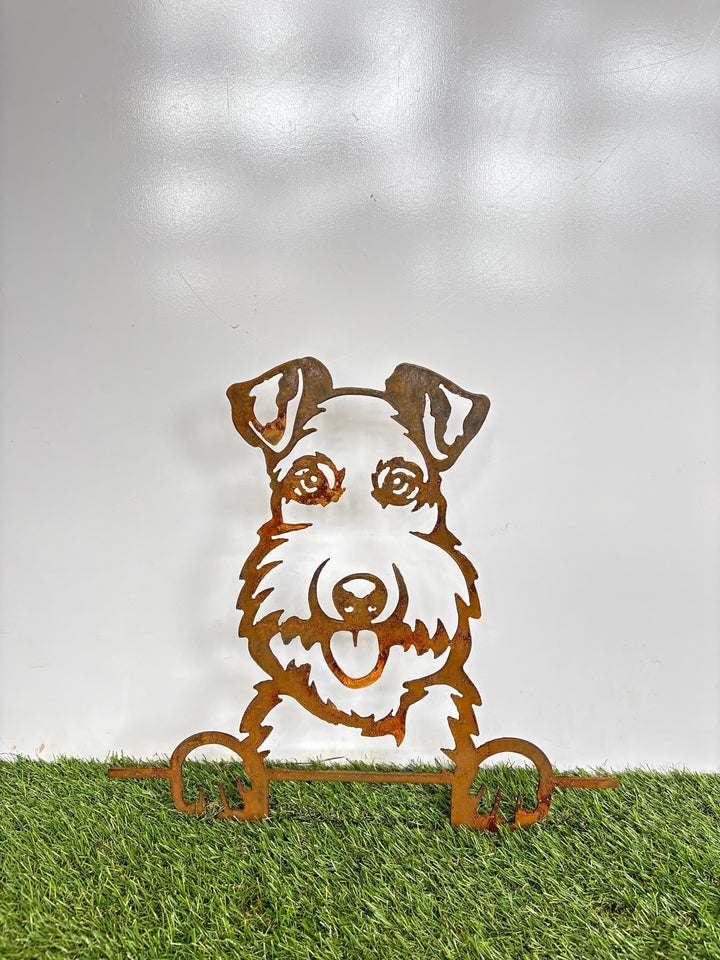 Fox Terrier A - Dog Memorial Plaque - Metal Art Piece
