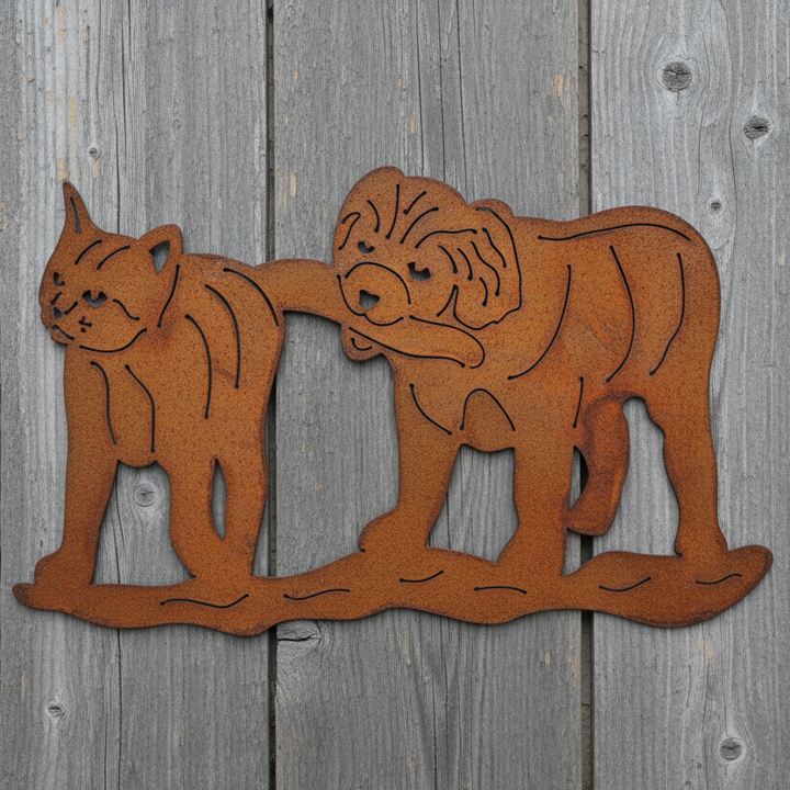 Cat & Dog Metal Wall Art
