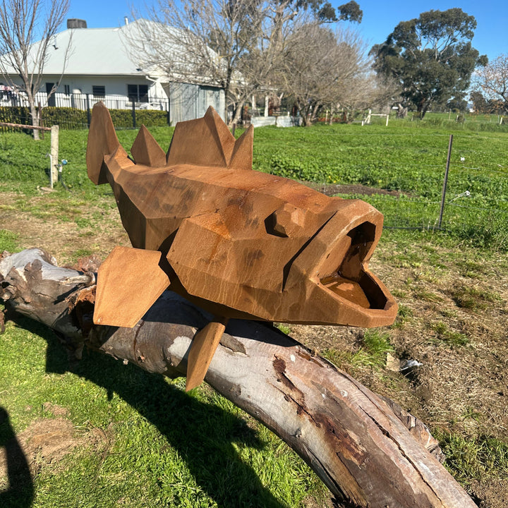 Low Poly Murray Cod – Australian Metal Fish Sculpture
