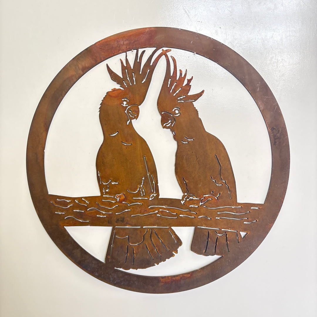 2 Cockatoo Round Wall Art