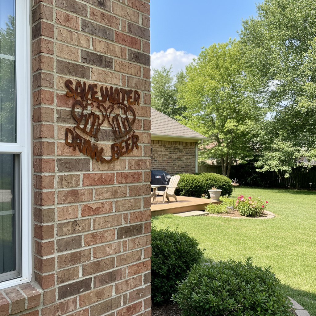 Save Water Drink Beer Sign Metal Wall Art