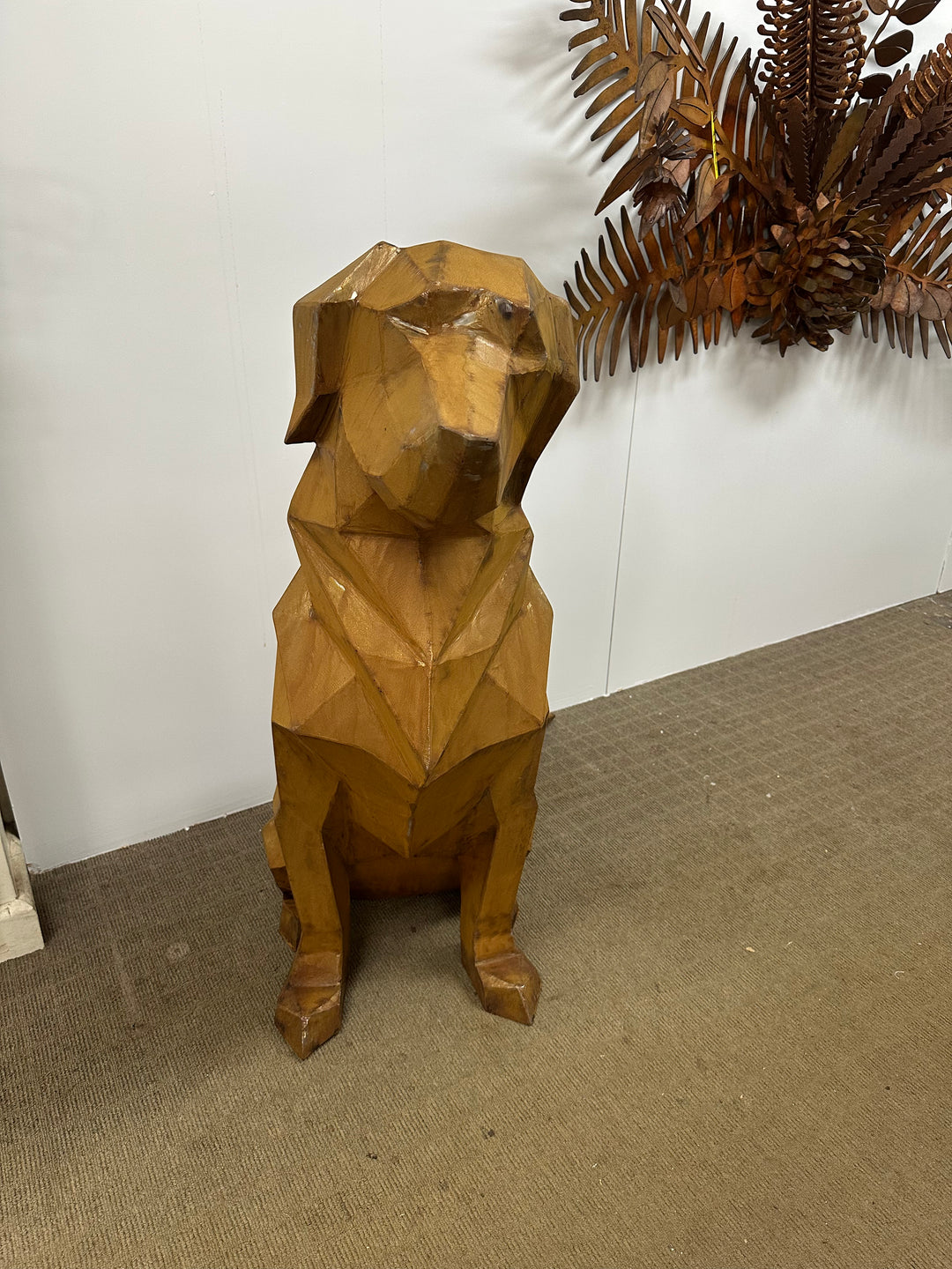 Labrador Dog – Low-Poly Metal Sculpture