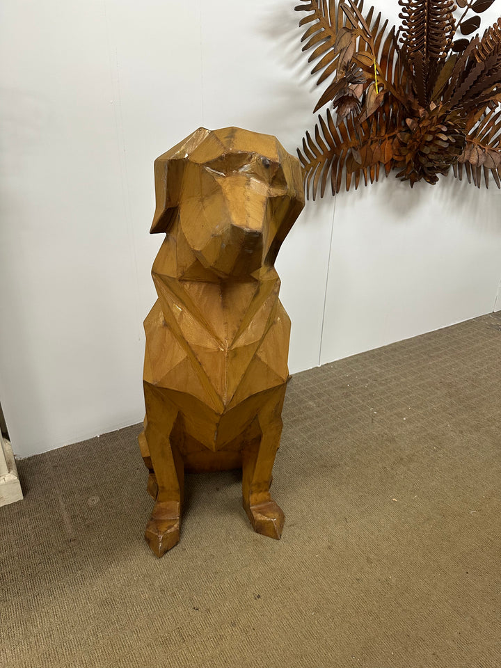 Labrador Dog – Low-Poly Metal Sculpture