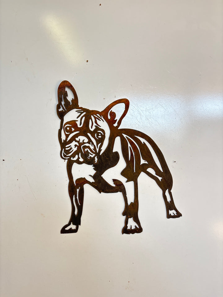 French Bulldog Frenchie Dog Metal Wall Art and Garden Art