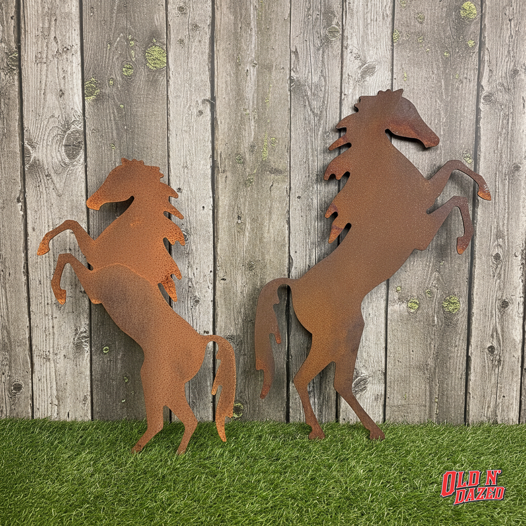 Rearing Horse Metal Garden Art