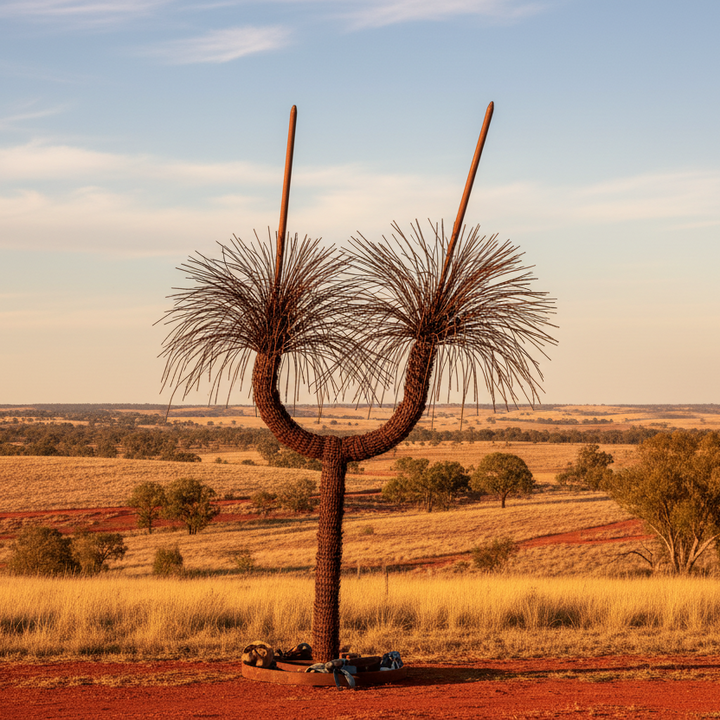 Outback Crown – Extra Large Metal Grass Tree Sculpture