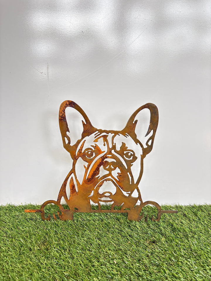 French Bulldog - Dog Memorial Plaque - Metal Art