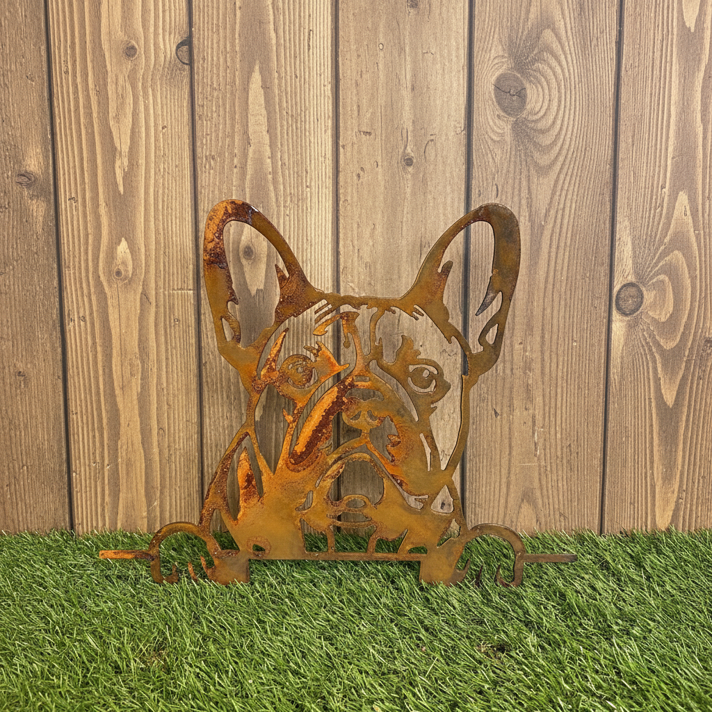 French Bulldog - Dog Memorial Plaque - Metal Art