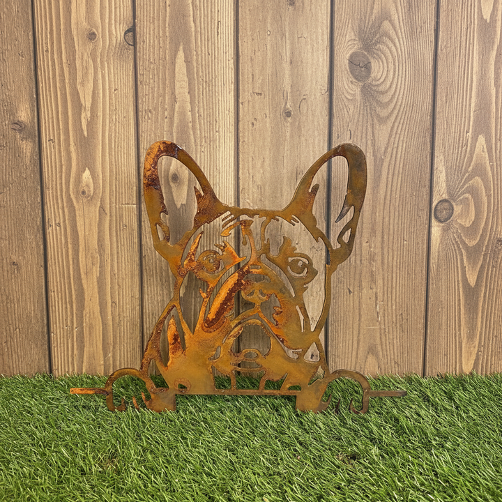 French Bulldog - Dog Memorial Plaque - Metal Art