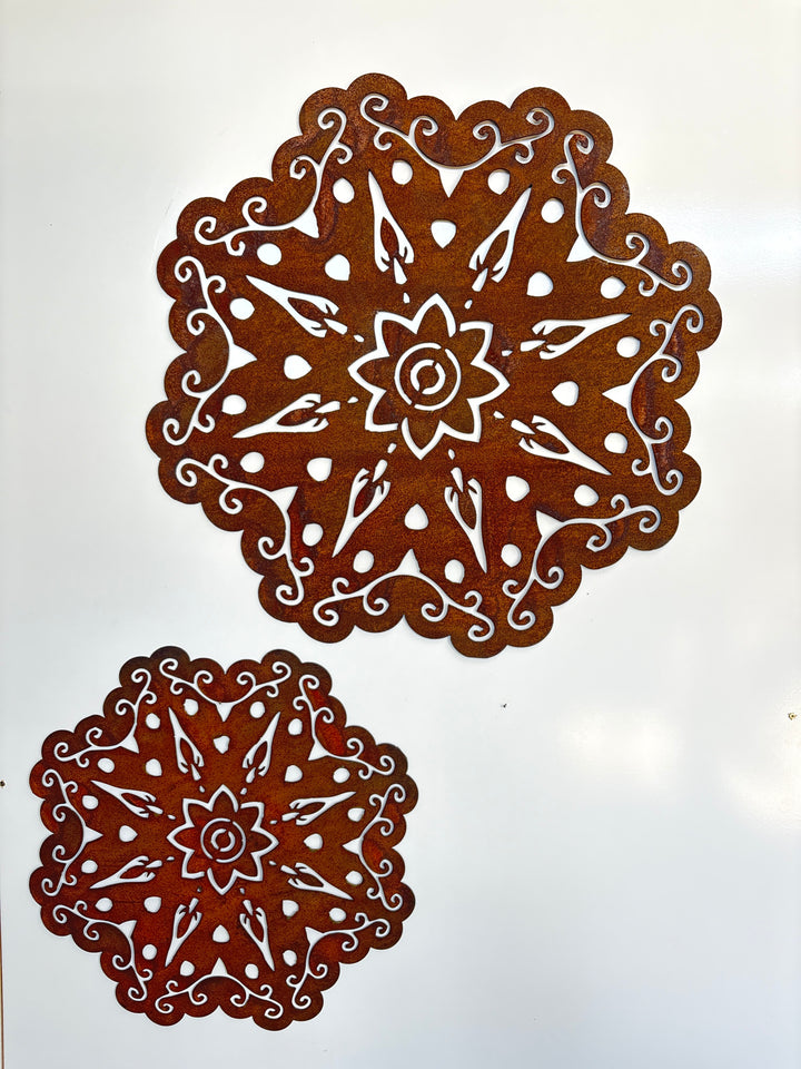 Mandala design B Metal Wall Art