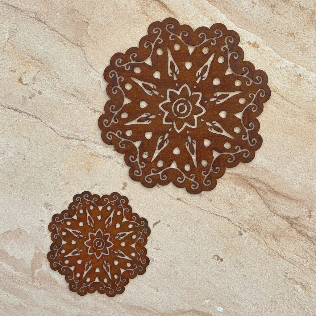 Mandala design B Metal Wall Art