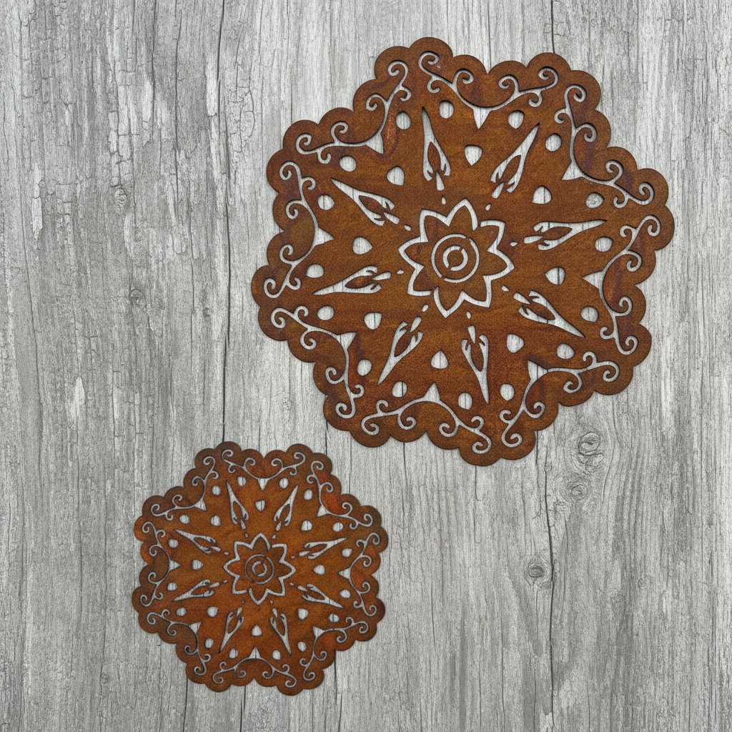 Mandala design B Metal Wall Art