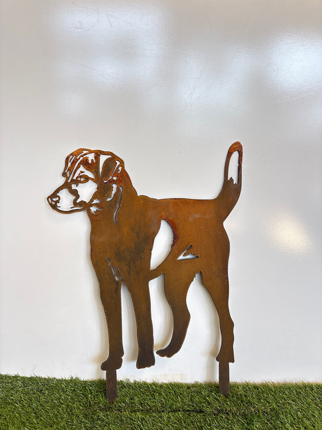 Fox Terrier Dog Metal Wall Art - Garden Art