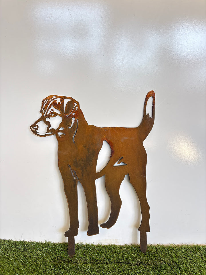 Fox Terrier Dog Metal Wall Art - Garden Art